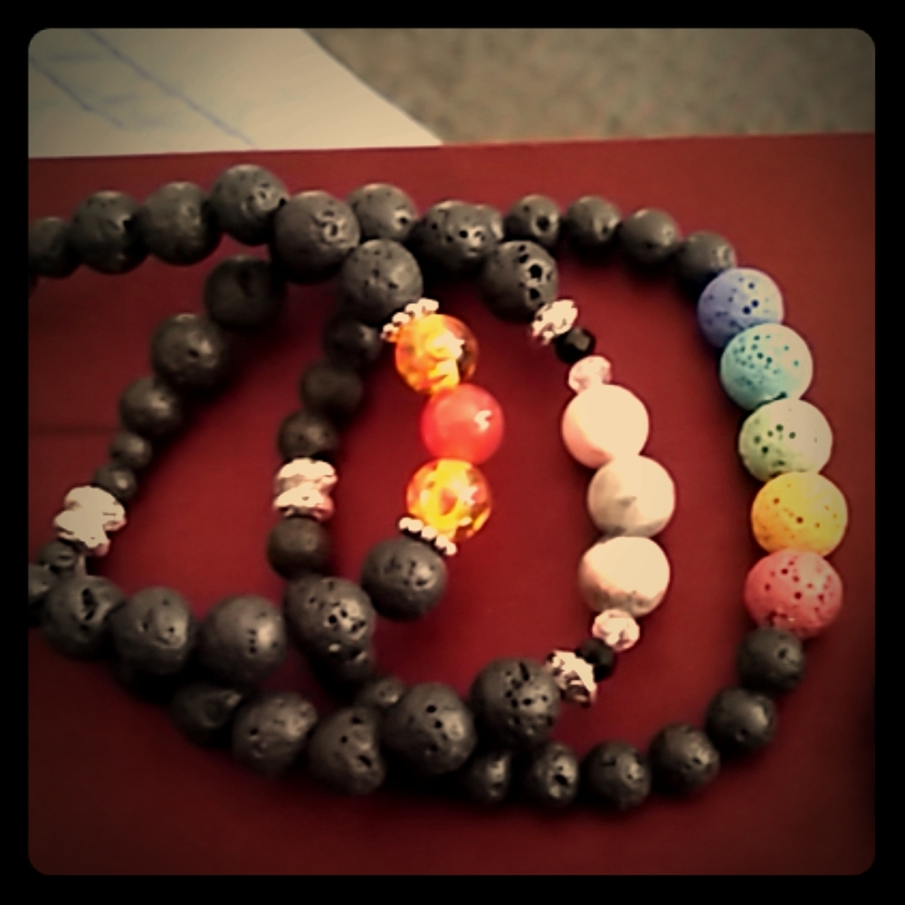 Hand strung bracelets